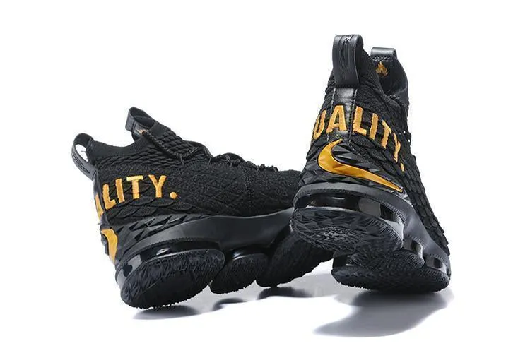 Nike Lebron XV 15 Black Equality Black Men Shoes Sale Size US 7-12 Asics Walking Vs Running Shoes