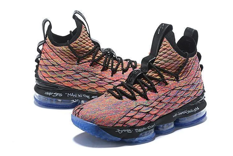 Nike Lebron XV 15 Black Rainbow Blue Men Shoes Sale Size US 7-12 Youth Asics Running Shoes