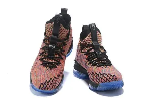 Asics Batting Shoes Nike Lebron XV 15 Black Rainbow Blue Men Shoes Sale Size US 7-12