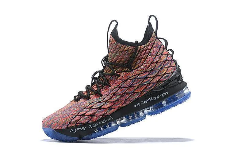 Nike Lebron XV 15 Black Rainbow Blue Men Shoes Sale Size US 7-12 Asics Competition Running Shoes