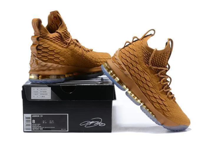 Nike Lebron XV 15 Dark Gold Men Shoes Sale Size US 7-12 Asics Training Shoes Uk