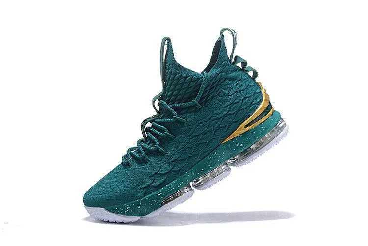 Nike Lebron XV 15 Dark Green Gold Men Shoes Sale Size US 7-12 Asics Winterized Shoes