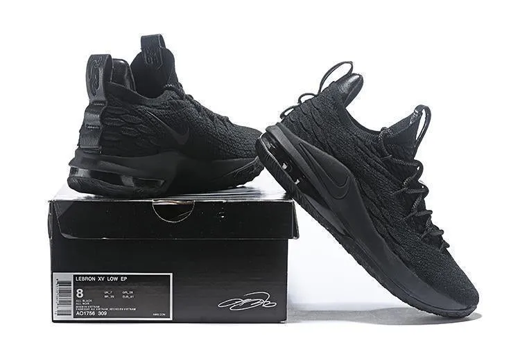 Nike Lebron XV 15 Low All Black Men Shoes Sale Size US 7-12 Softest Asics Running Shoe