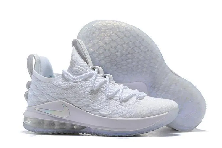 Asics Best Walking Shoes For Flat Feet Nike Lebron XV 15 Low EP All White Men Shoes Sale Size US7,8,8.5,9,10,11,12