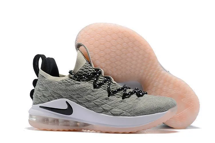 Asics Running Shoes Lineup Nike Lebron XV 15 Low EP LT Grey White Men Shoes Sale Size US7,8,8.5,9,10,11,12