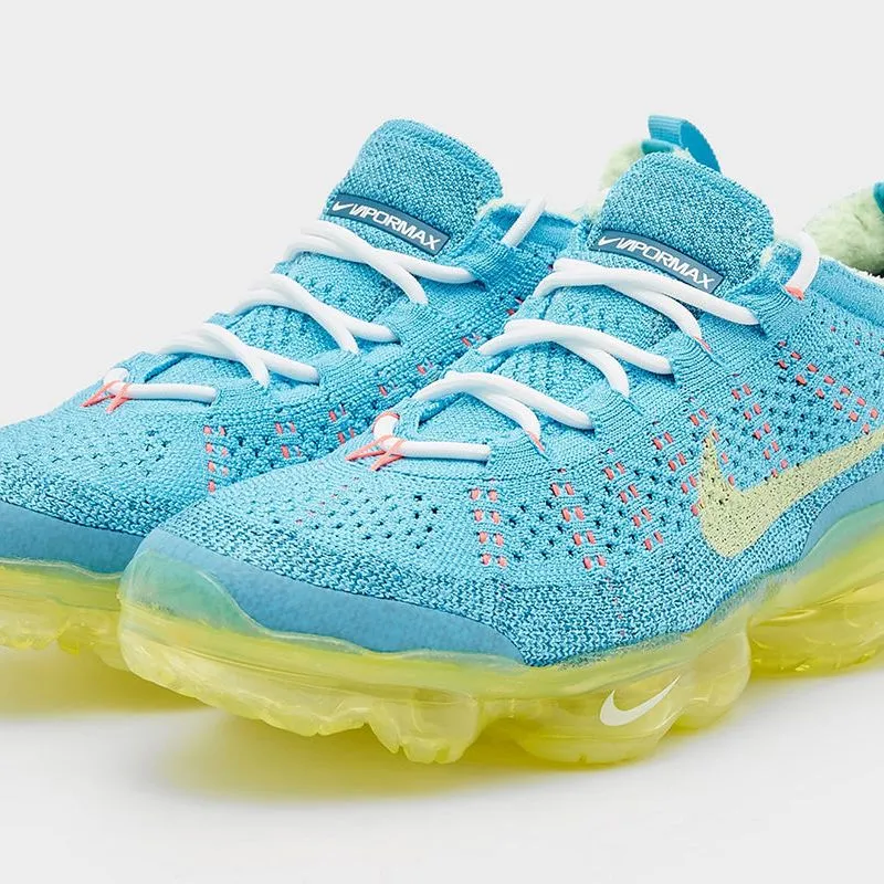 Asics Sustainable Shoes Nike Men's Air Vapormax 2023 Flyknit Shoes - Baltic Blue / Citron Tint / Green Abyss