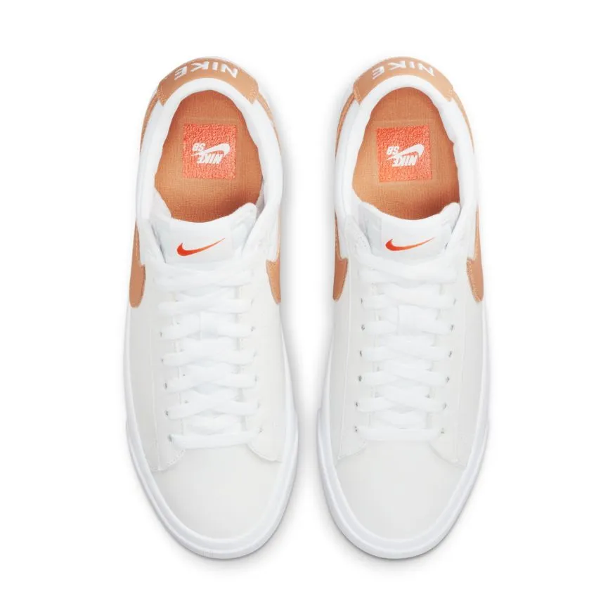 NIKE SB BLAZER LOW PRO GT ISO WHITE / LIGHT COGNAC Best Asic Shoe