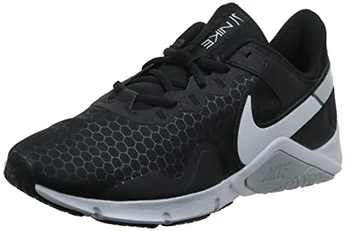 Nike Women's W Legend Essential 2 Black/White-Pure Platinum Running Shoe-4 Kids UK (CQ9545-001) Runner Running Shoe