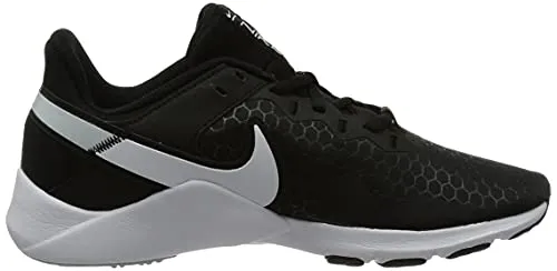 Nike Women's W Legend Essential 2 Black/White-Pure Platinum Running Shoe-4 Kids UK (CQ9545-001) Running Tennis Shoes