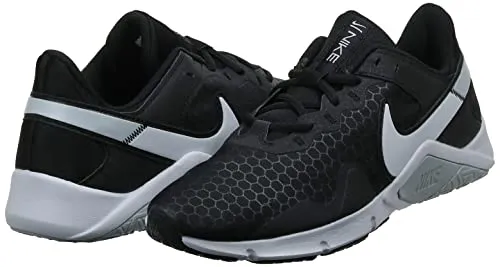 Nike Women's W Legend Essential 2 Black/White-Pure Platinum Running Shoe-4 Kids UK (CQ9545-001) Running Lights For Shoes