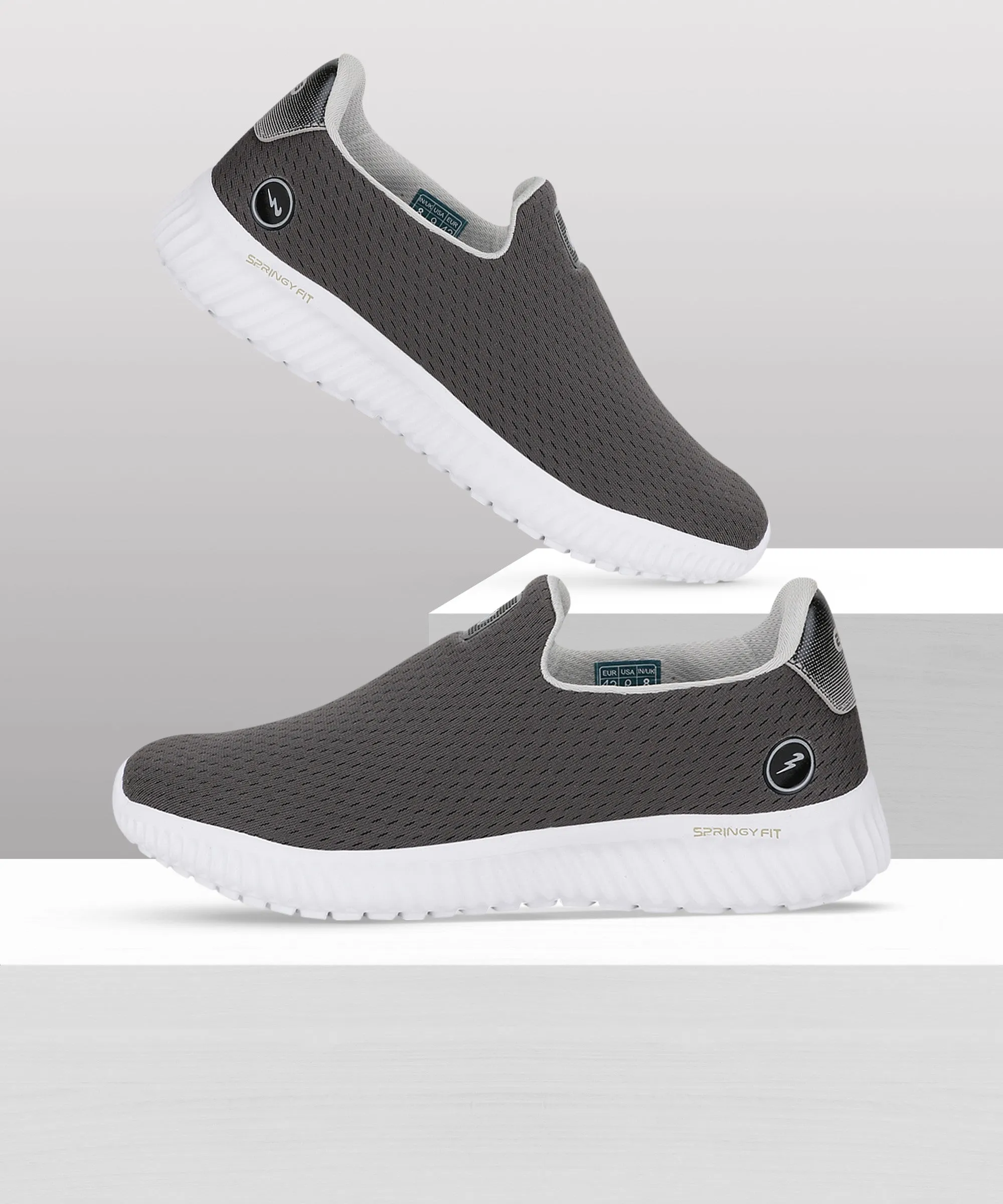 Good Wide Running Shoes OXYFIT N Grey Men's Walking Shoes