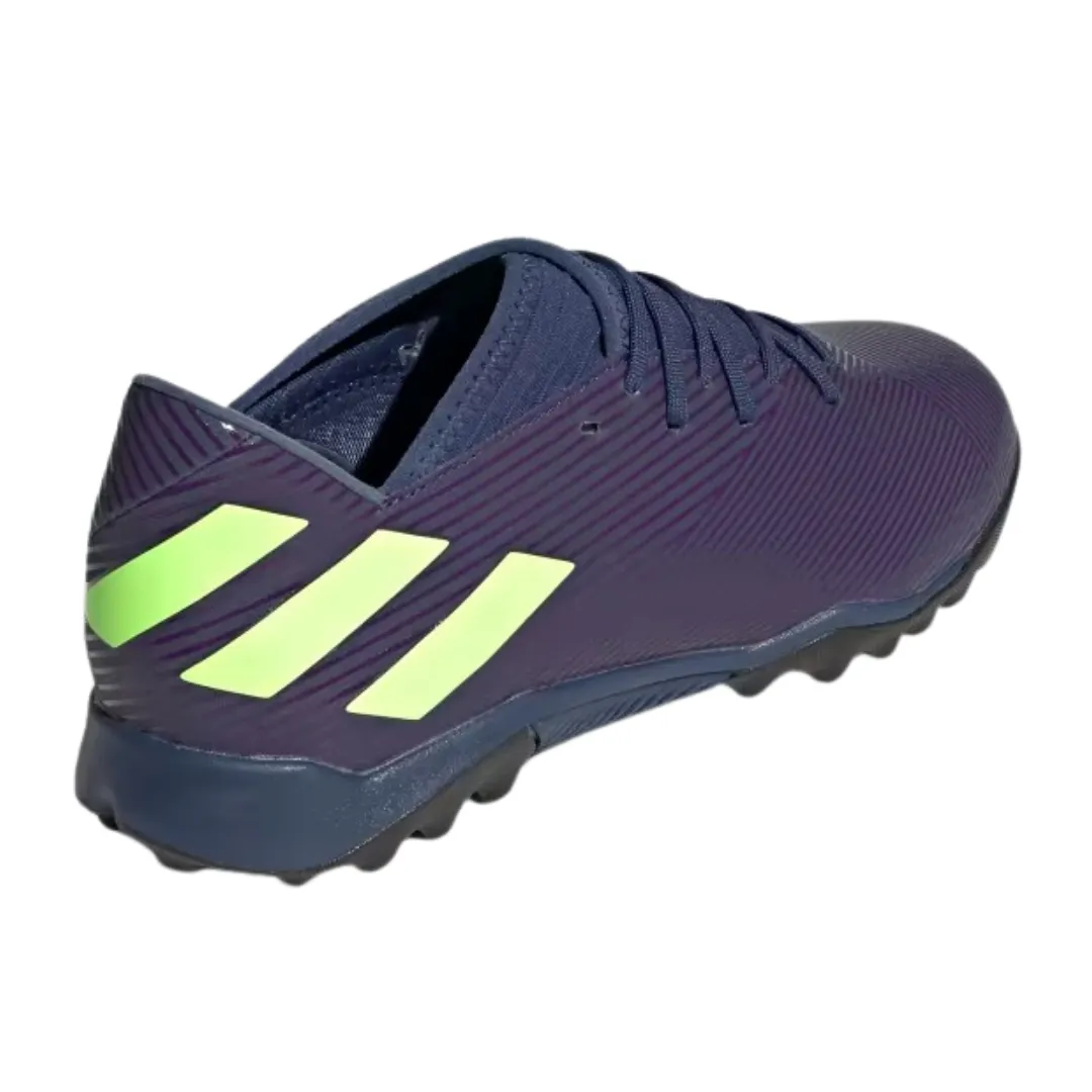 Adidas Kaptir Shoes Adidas - Men's Nemeziz Messi 19.3 TF 'Tech Indigo' - Tech Indigo / Signal Green / Glory Purple
