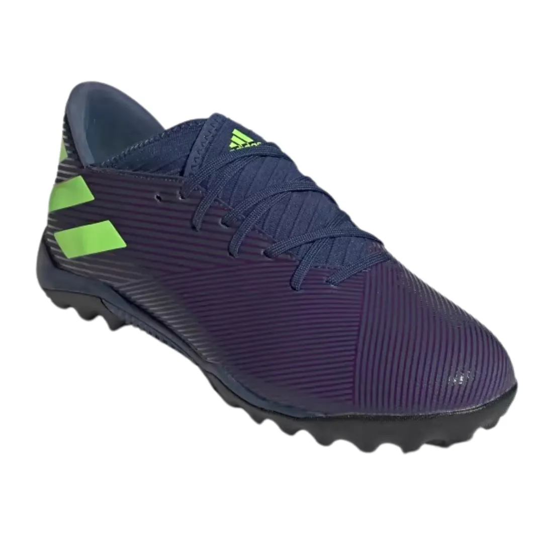 Adidas - Men's Nemeziz Messi 19.3 TF 'Tech Indigo' - Tech Indigo / Signal Green / Glory Purple Hibbets Adidas Shoes