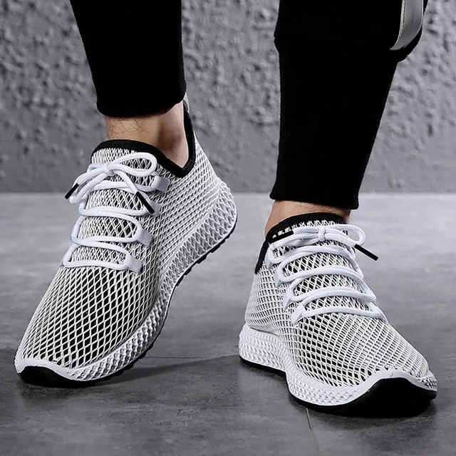 Oeak Shoes Men Sneakers Flat Casual Shoes Comfortable Men Shoes 2020 Footwear Breathable Mesh Sport Sneakers tenis masculino Best Long Distance Walking Shoes For Flat Feet