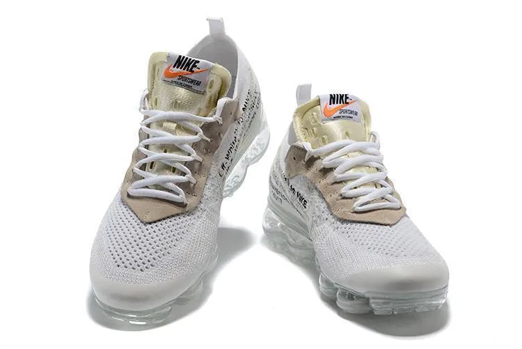 OFF WHITE x Nike Air Vapormax Part 2 White  Shoes Sneakers Men Sale Size US 7-11 Sneakers Steel Toe