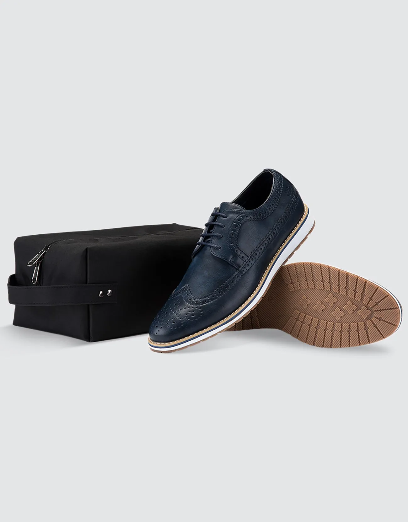 Classic Work Boots Ornate Wingtip Casual Oxford Shoes