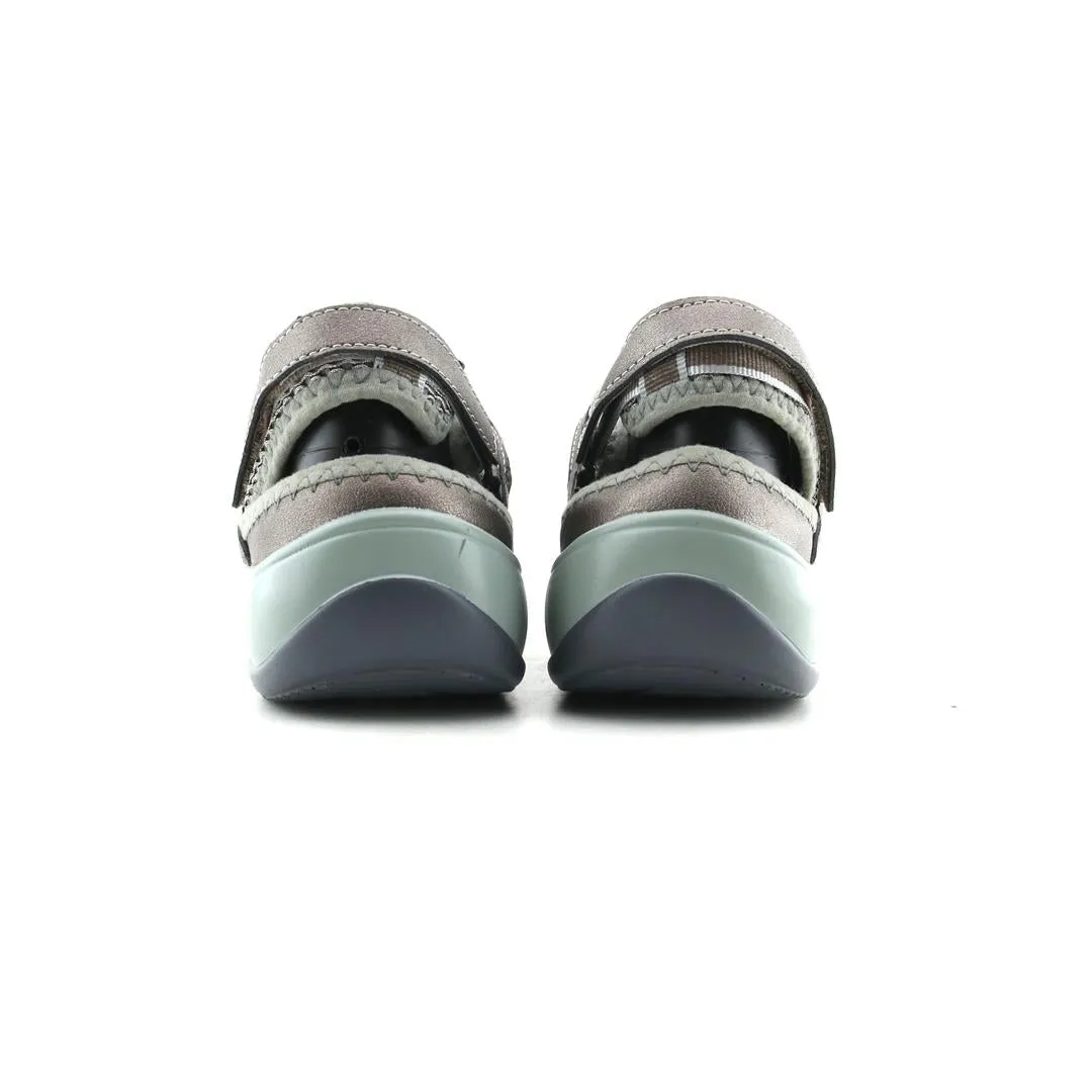 Othrofeet Women Verona Heel Strap - Pewter Mama Bear Slippers