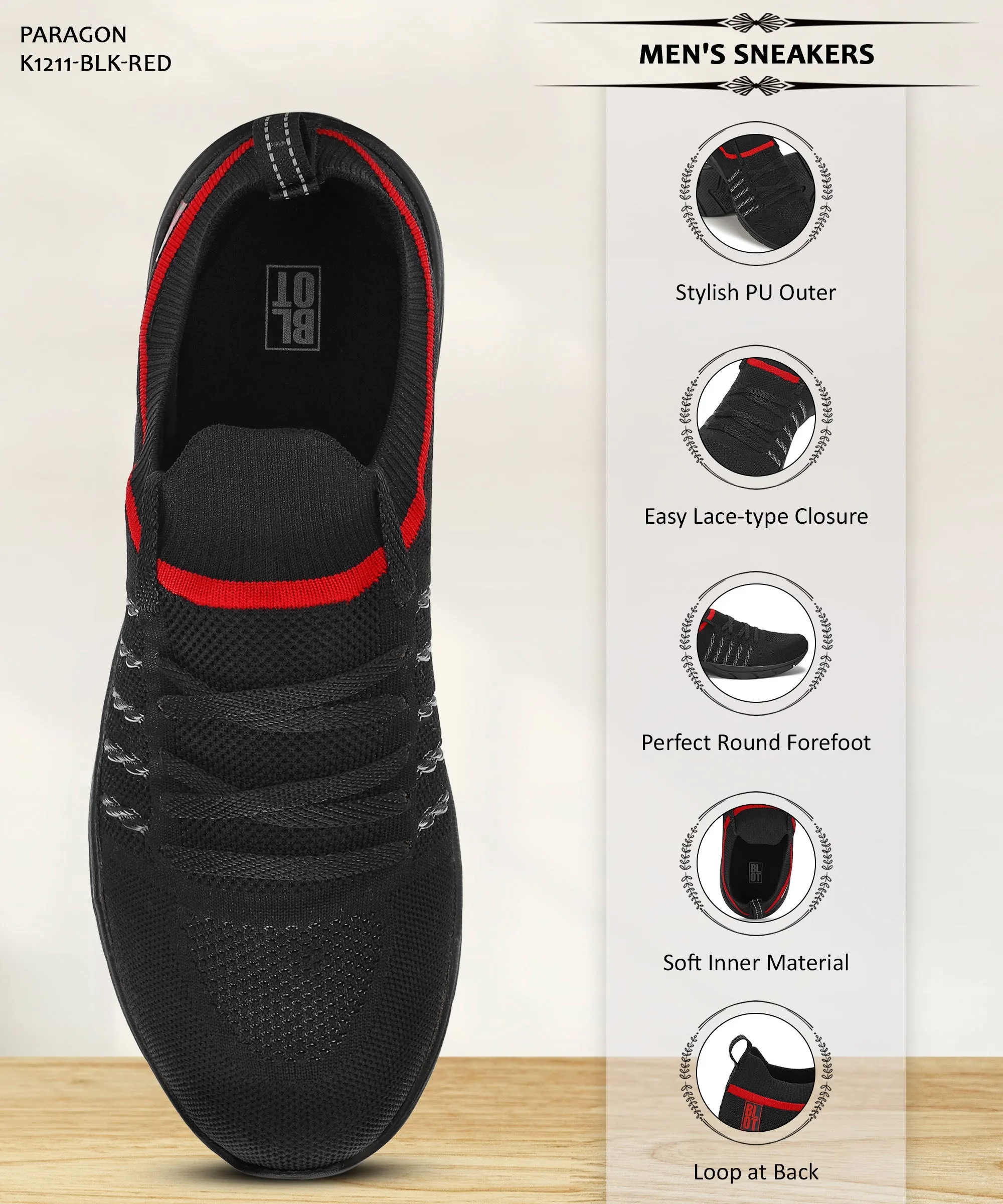 Paragon Blot FBK1211G Men Casual Shoes | Stylish Walking Outdoor Shoes for Everyday Wear | Smart & Trendy Design  | Comfortable Cushioned Soles Best Running Shoe Deals