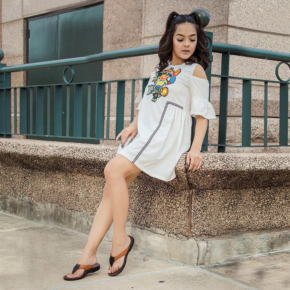 Flip Flops With Pockets Aerosoft - Paradigm S6002 Trendy Thong Summer Comfy Floral Footbed Flip Flops For Women