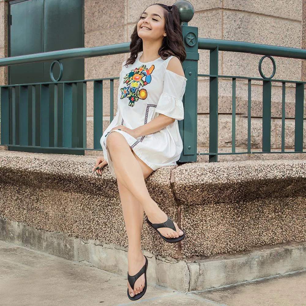 Aerosoft - Paradigm S6002 Trendy Thong Summer Comfy Floral Footbed Flip Flops For Women Margarita Flip Flops