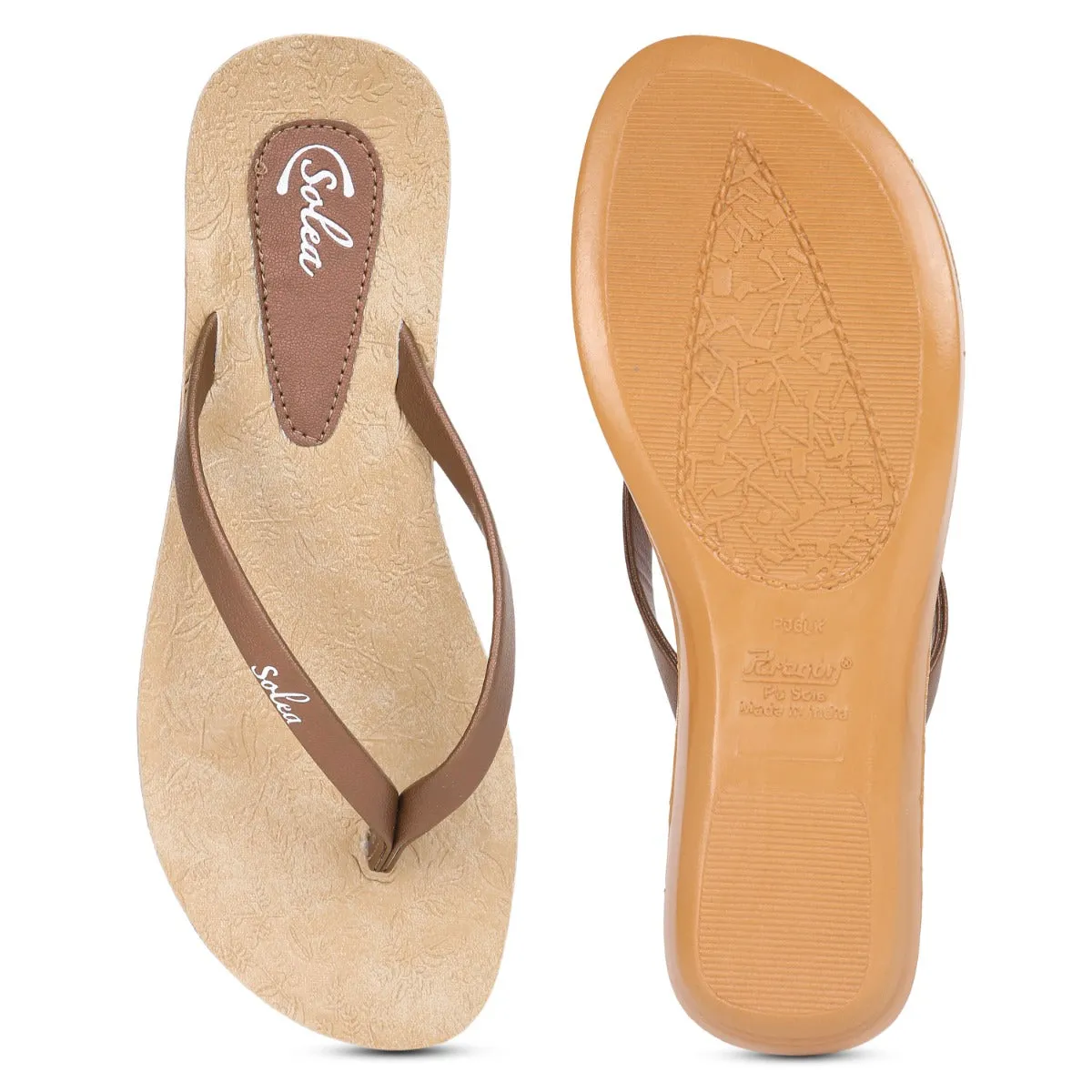 Paragon PUK7002L Women Sandals | Casual & Formal Sandals | Stylish, Comfortable & Durable | For Daily & Occasion Wear Leather Flip Flops Size 9