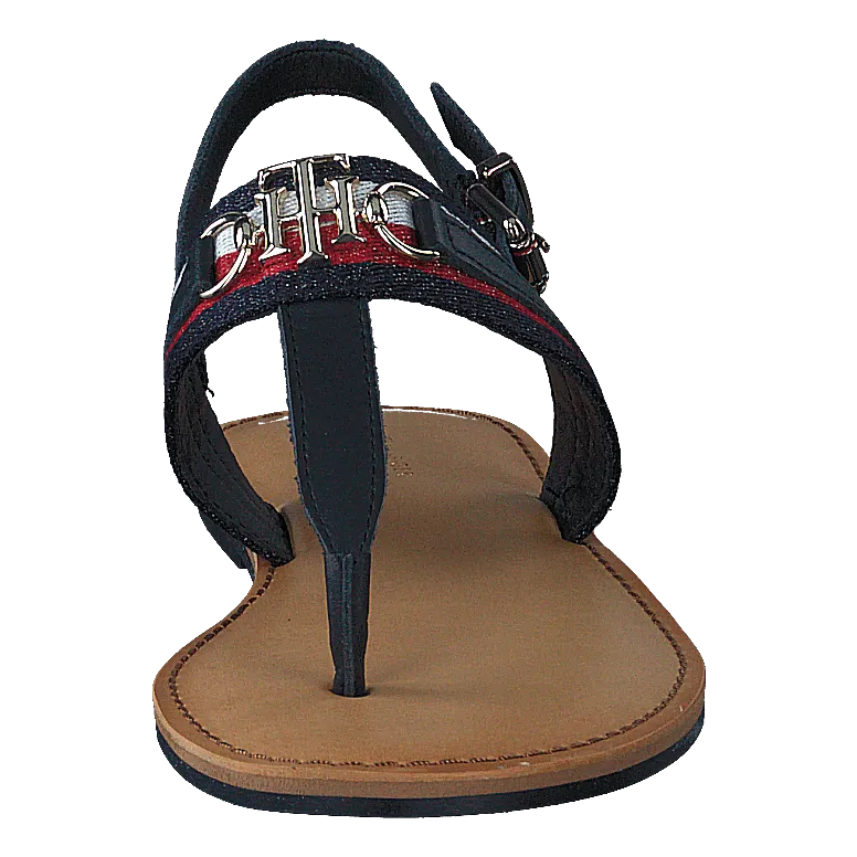 Shimmery Ribbon Flat Sandal Desert Sky Dw5 Pretty Feet Flip Flops