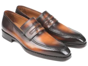 Light In His Loafers Paul Parkman Brown Burnished Goodyear Welted Loafers (ID#36LFBRW)
