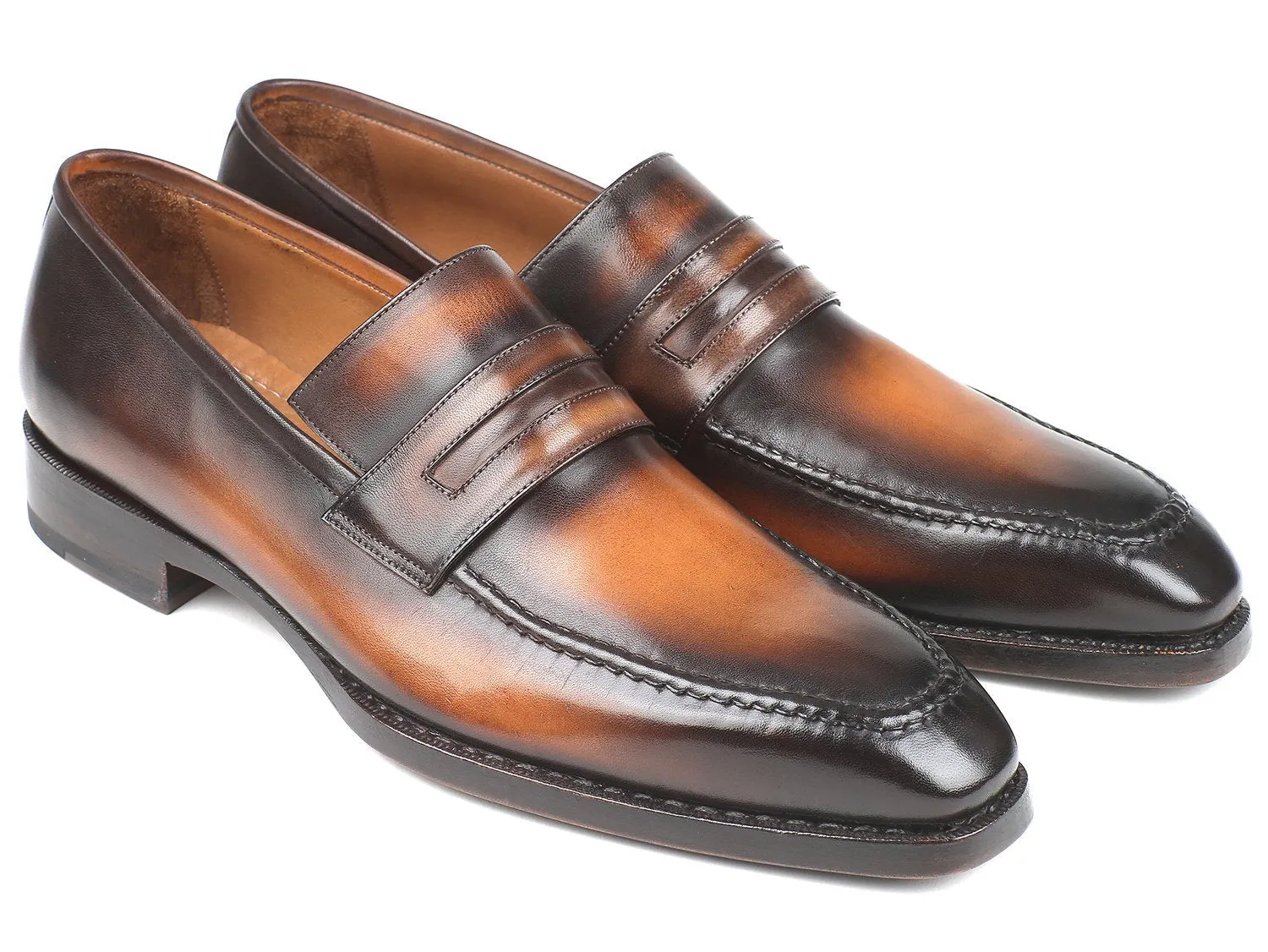 Aldo Shoes Loafers Paul Parkman Brown Burnished Goodyear Welted Loafers (ID#36LFBRW)