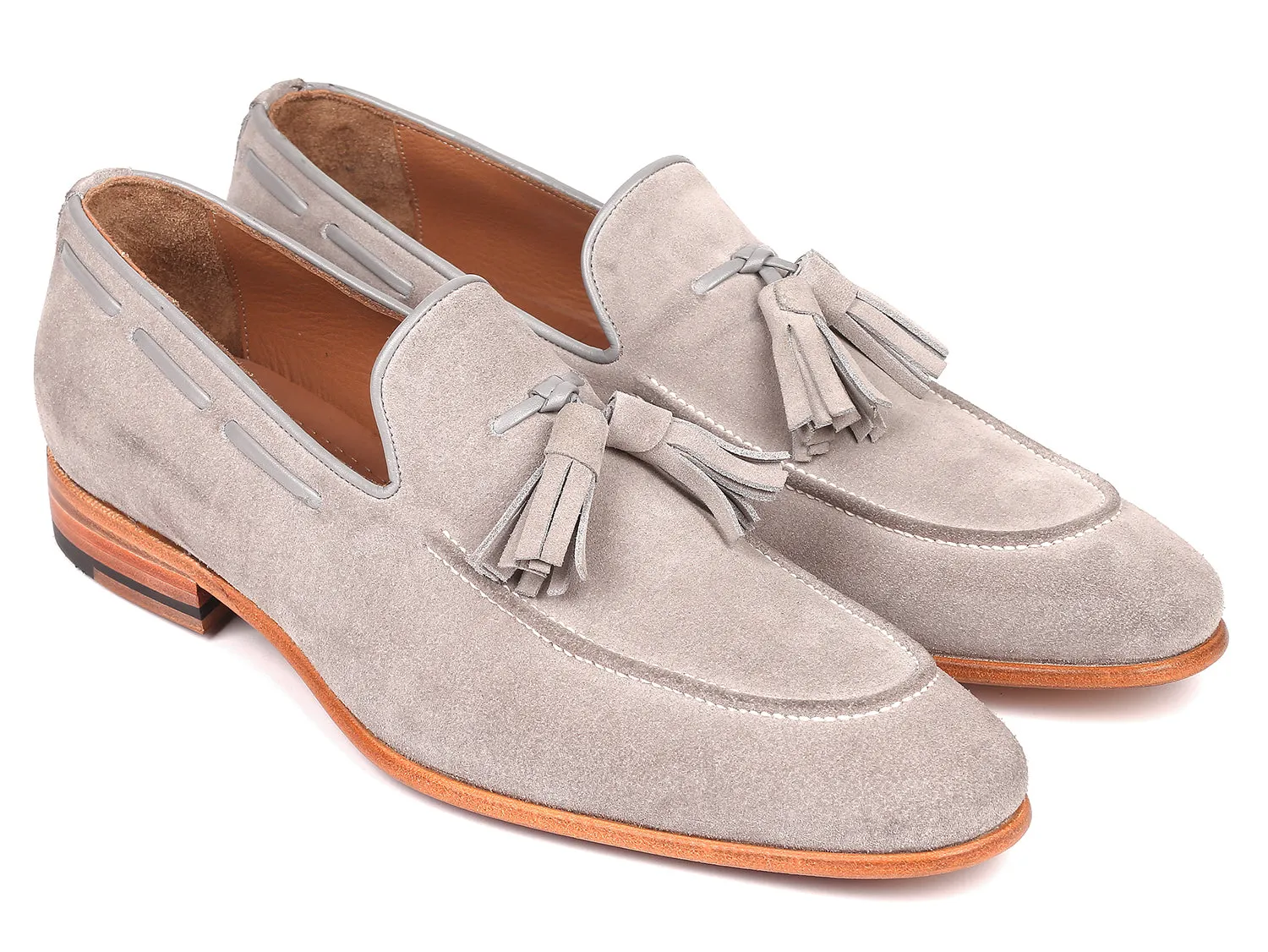 Rothy's Loafers Paul Parkman Men's Tassel Loafers Grey Suede (ID#GRY32FG)