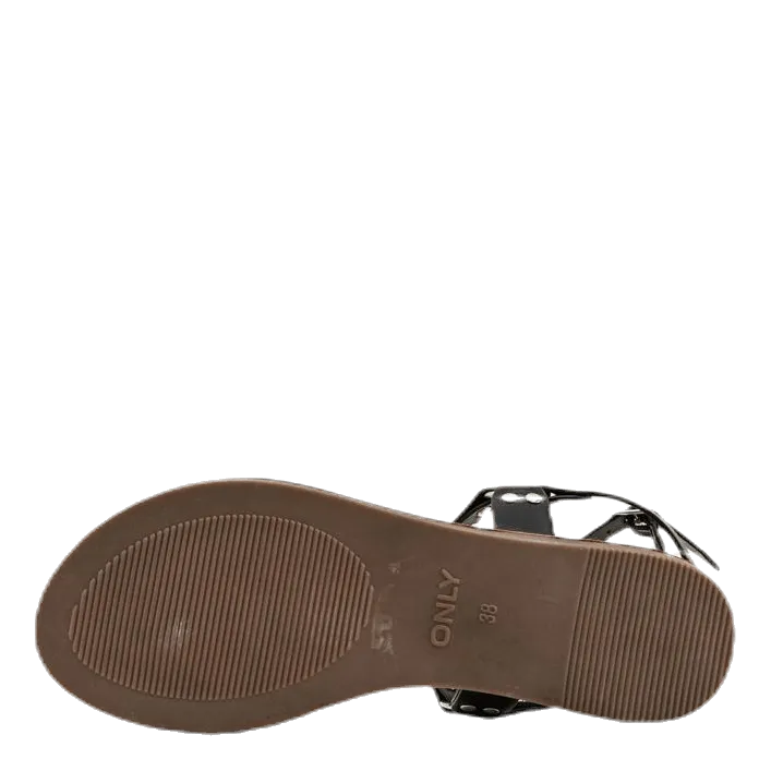 Maya Pu Ankle Wrap Sandal Black White Flip Flops