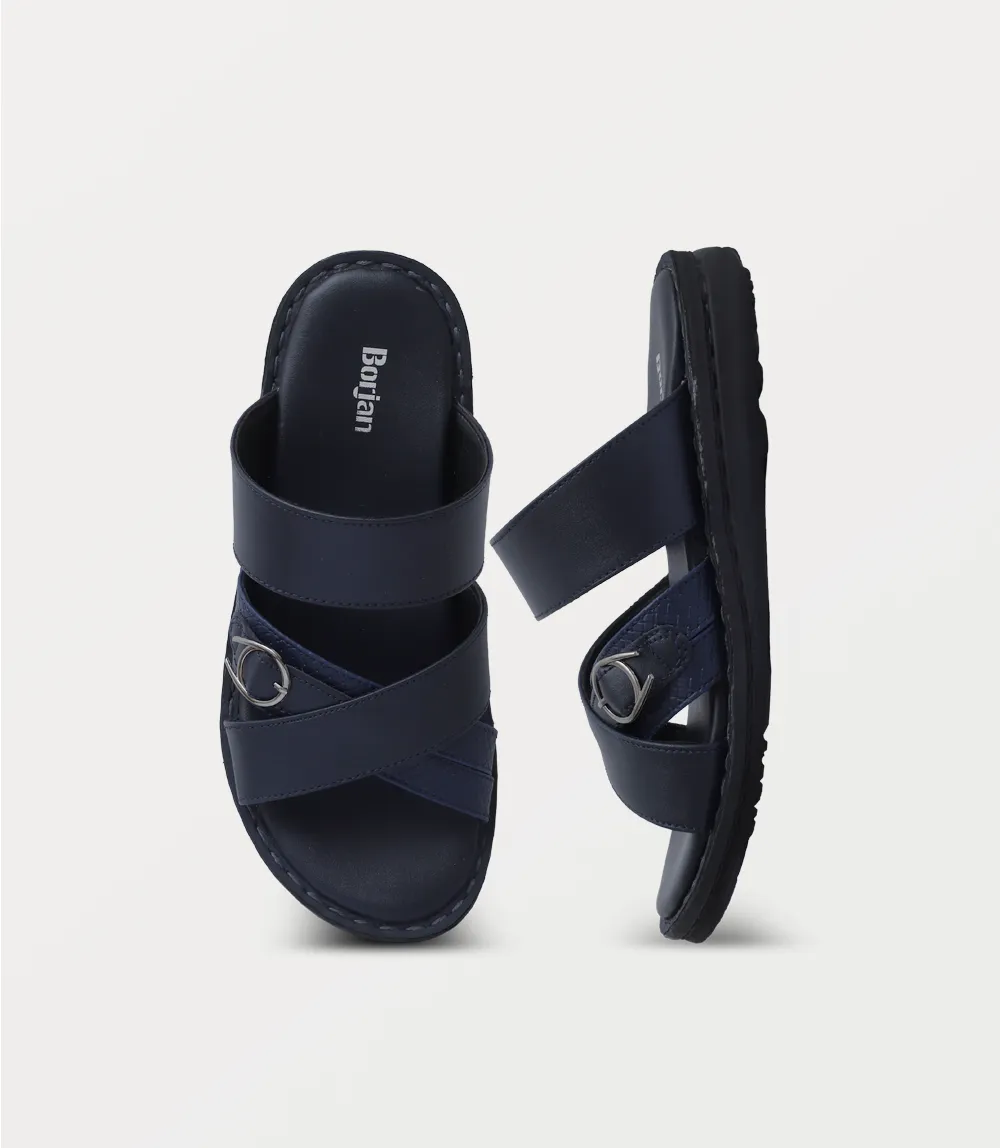 Slip On Kitten Heels BM6849-NAVY-Men Slipper