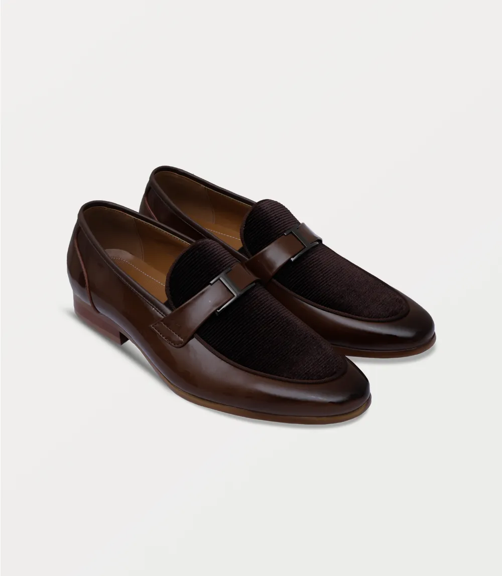 BM6802-BROWN-Men Slip On Mesh Slip On Shoes