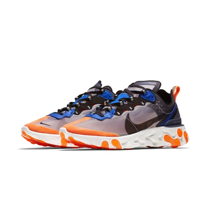 Nike React Element 87 Wolf grey / Black / Thunder Blue Plantar Fasciitis Asics Shoes