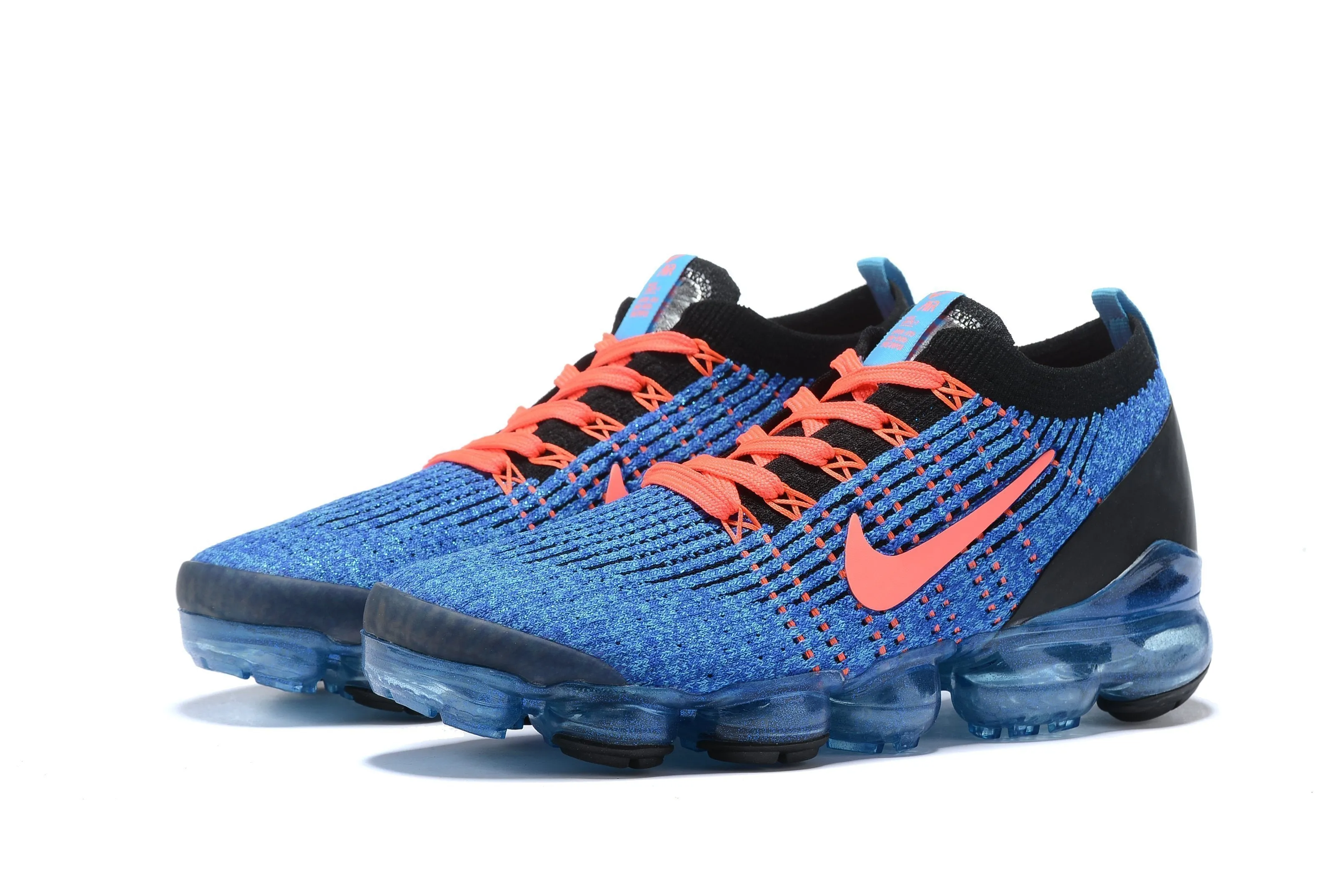 Salsa Dance Sneakers Nike Air Vapormax Flyknit 3 "Blue Fury" Shoes Sneakers Men !!! CYBER MONDAY SALE !!!