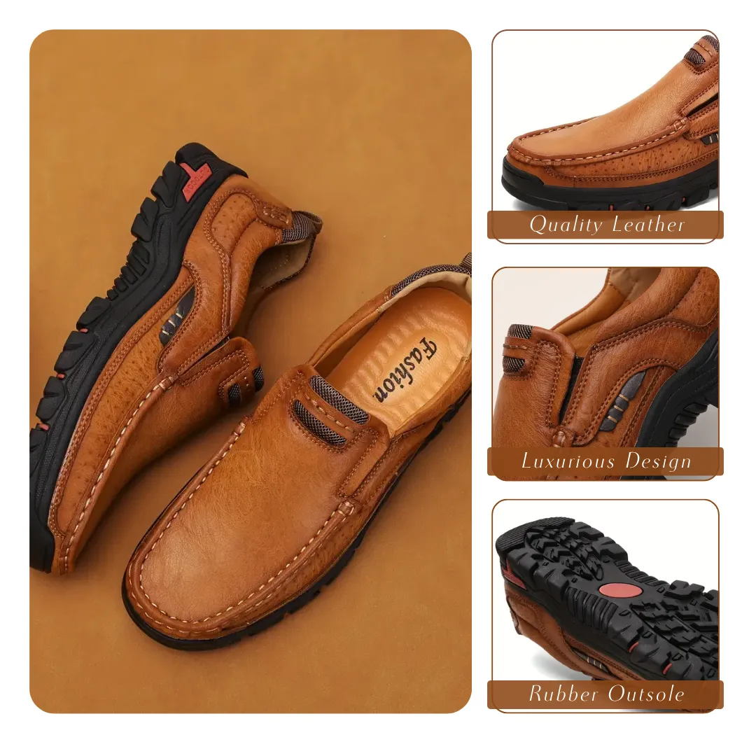 Carl | Fashionable Loafers with Stitching for Men Denim Loafers
