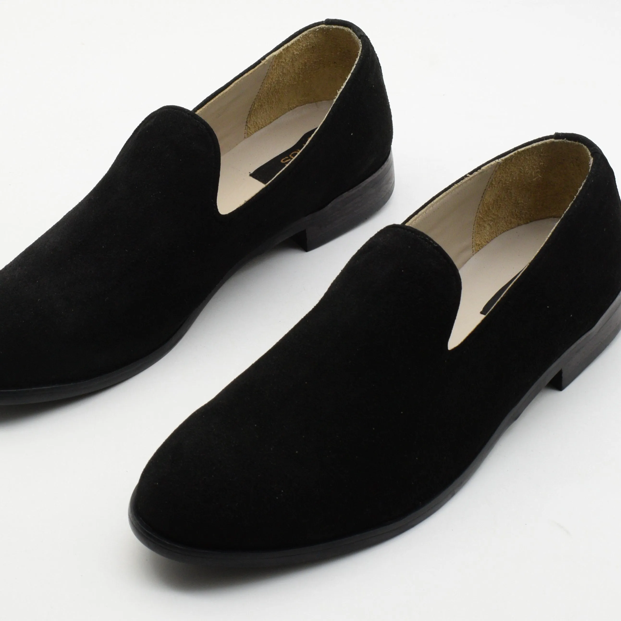 SUEDE VELVET LOAFERS - BLACK SOLE Loafers Zara