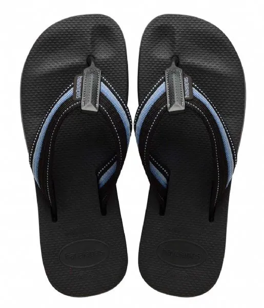 Slippers With A Sole HAVAIANAS NEW URBAN WAY - BLACK.BLACK