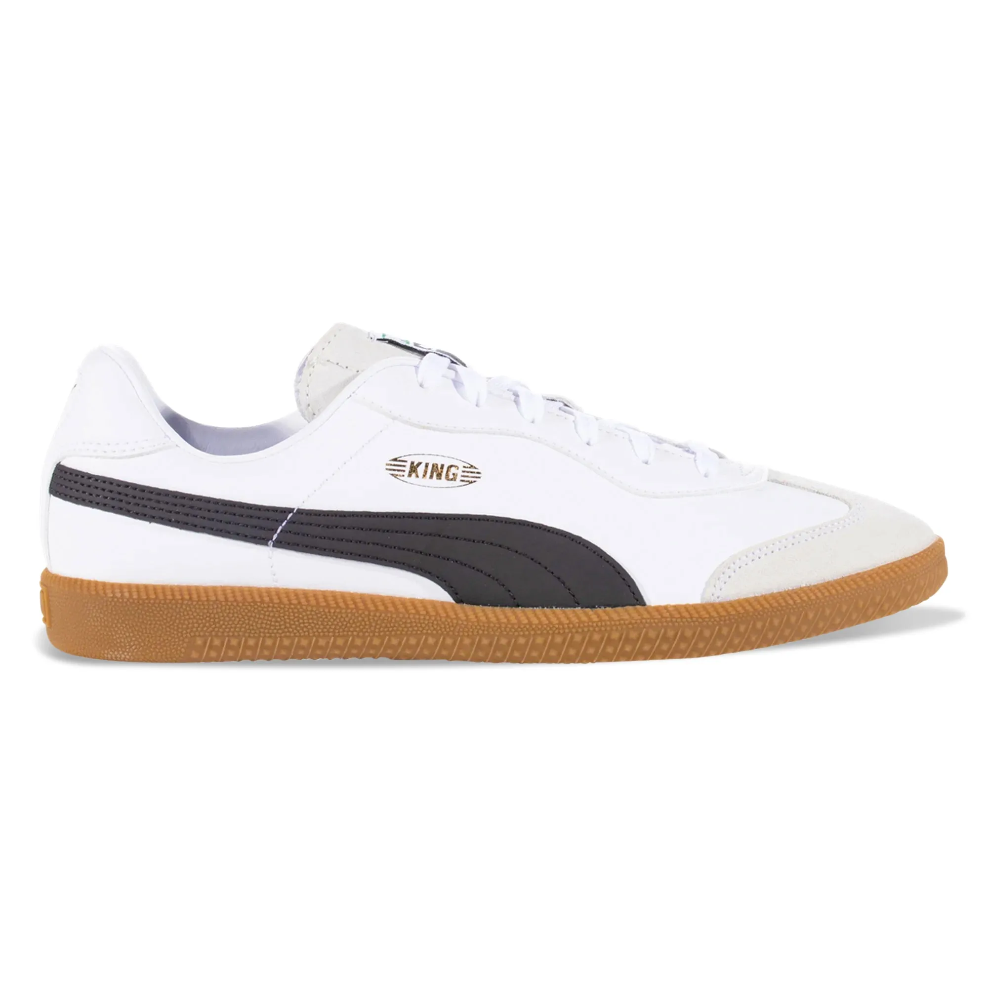 Asics Waterproof Walking Shoes Puma King 21 Indoor Soccer Shoes (Puma White/Puma Black/Gum)