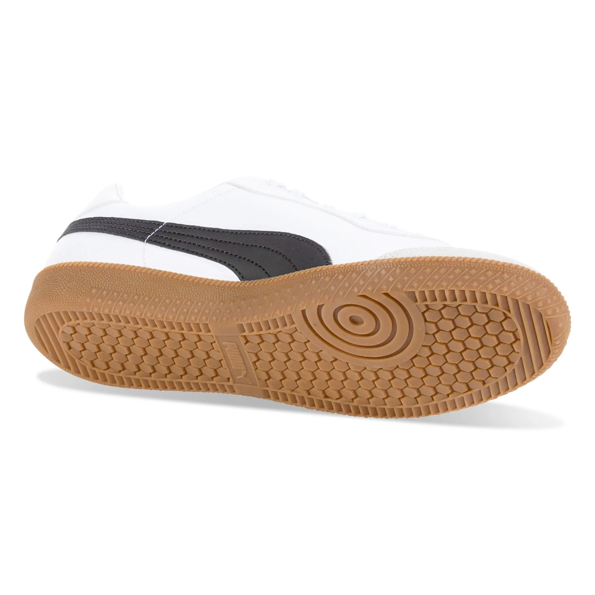 Puma King 21 Indoor Soccer Shoes (Puma White/Puma Black/Gum) Asics Steel Toe Work Shoes