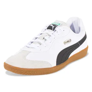 Puma King 21 Indoor Soccer Shoes (Puma White/Puma Black/Gum) Asics Shoes Under 1000