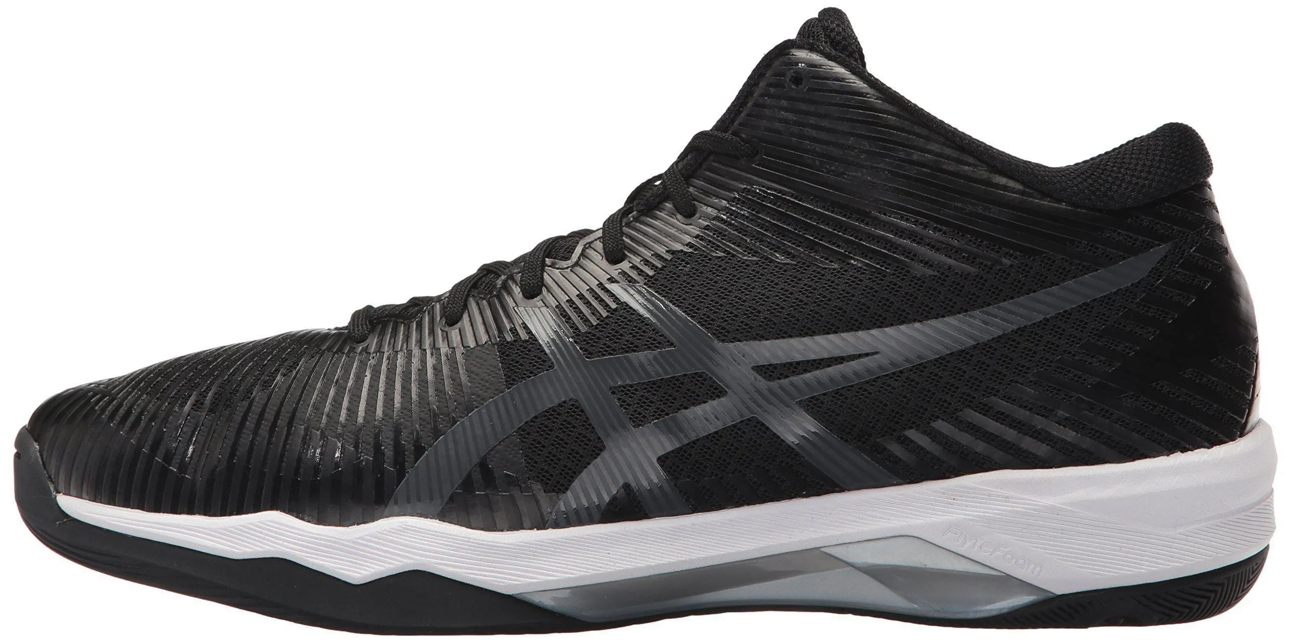 ASICS Mens Volley Elite FF MT Volleyball Shoe, Black/Dark Grey/White, 10.5 Medium US Asics Chart Shoes