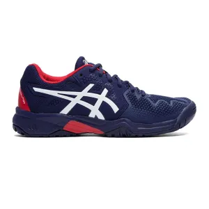 Best Cheap Asics Running Shoes Asics Gel Resolution 8 Peacoat Red Juniors Tennis Shoes