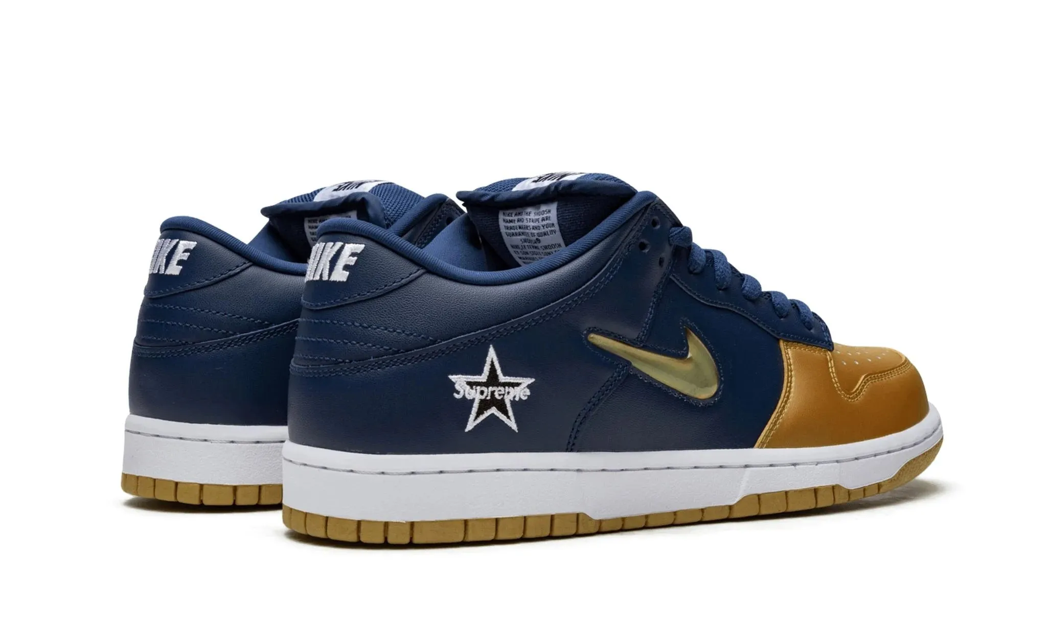 NIKE SB DUNK LOW SUPREME JEWEL SWOOSH GOLD Good Asics Shoes