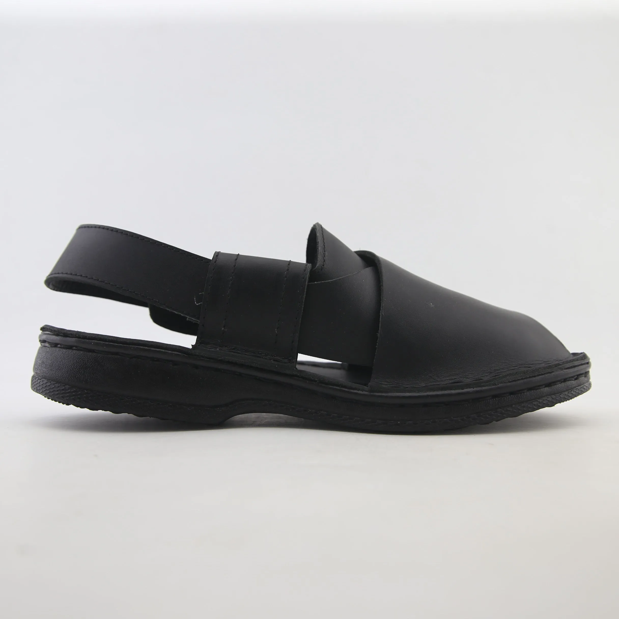 Peshawari Chapal (Black) Sliders Slippers