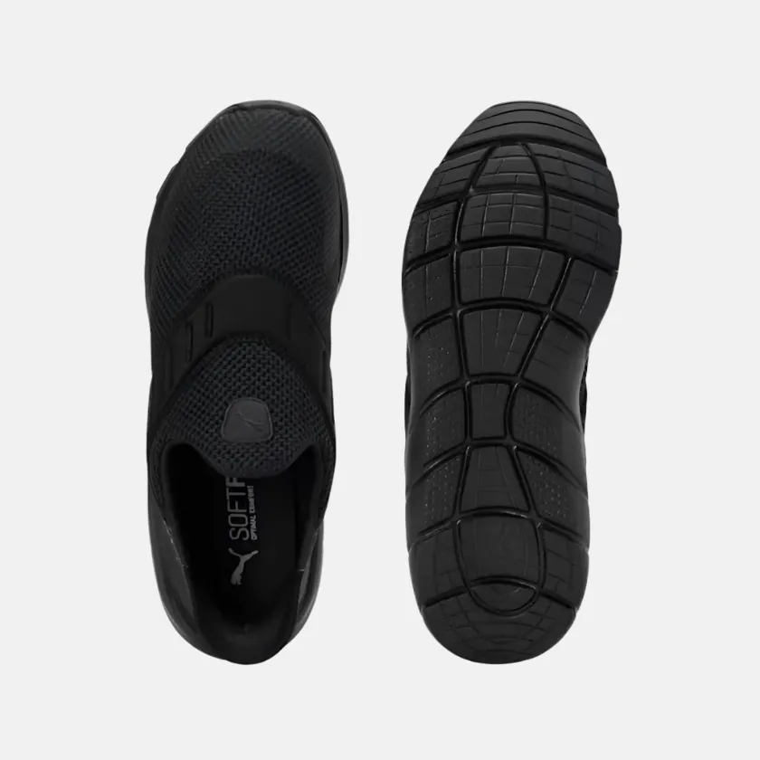 Puma Prowl Slip-on Running Shoe Puma Softride Flex Ease In Men's Slip-On Lifestyle Shoes -Black/Flat Dark Gray