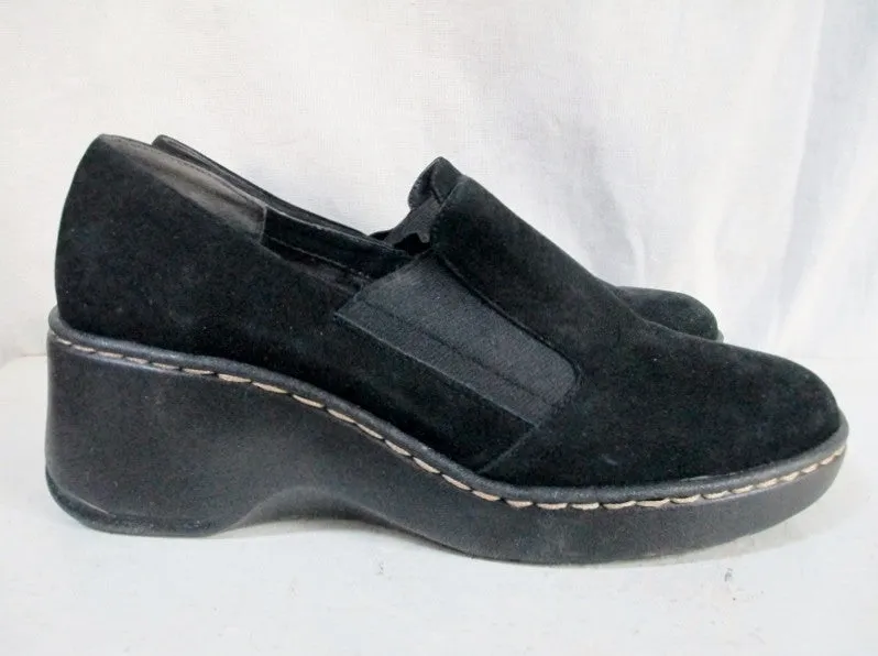 MINT Womens AERGO AEROSOLES MOC Suede Leather Slip on Shoe 10 BLACK Loafer Betsy Johnson Loafers