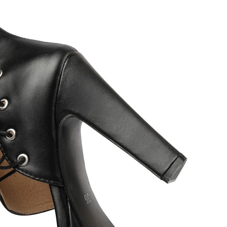 Women's Incline Strap Cross Ankle Strap Platform Chunky Heel Sandals Crocs Sandals