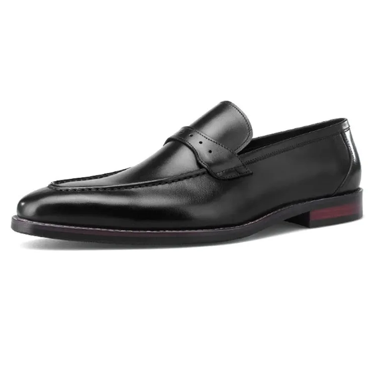Trend4us Men's Classic Leather Penny Loafers Loafers With Socks Outfit