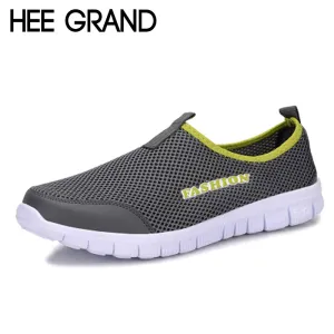 HEE GRAND 2017 Summer Casual Shoes Male Lazy Network Shoes Men Foot Wrapping Breathable Shoes Drop Shipping Size 46 XMR199 Flat Gilet Shoes
