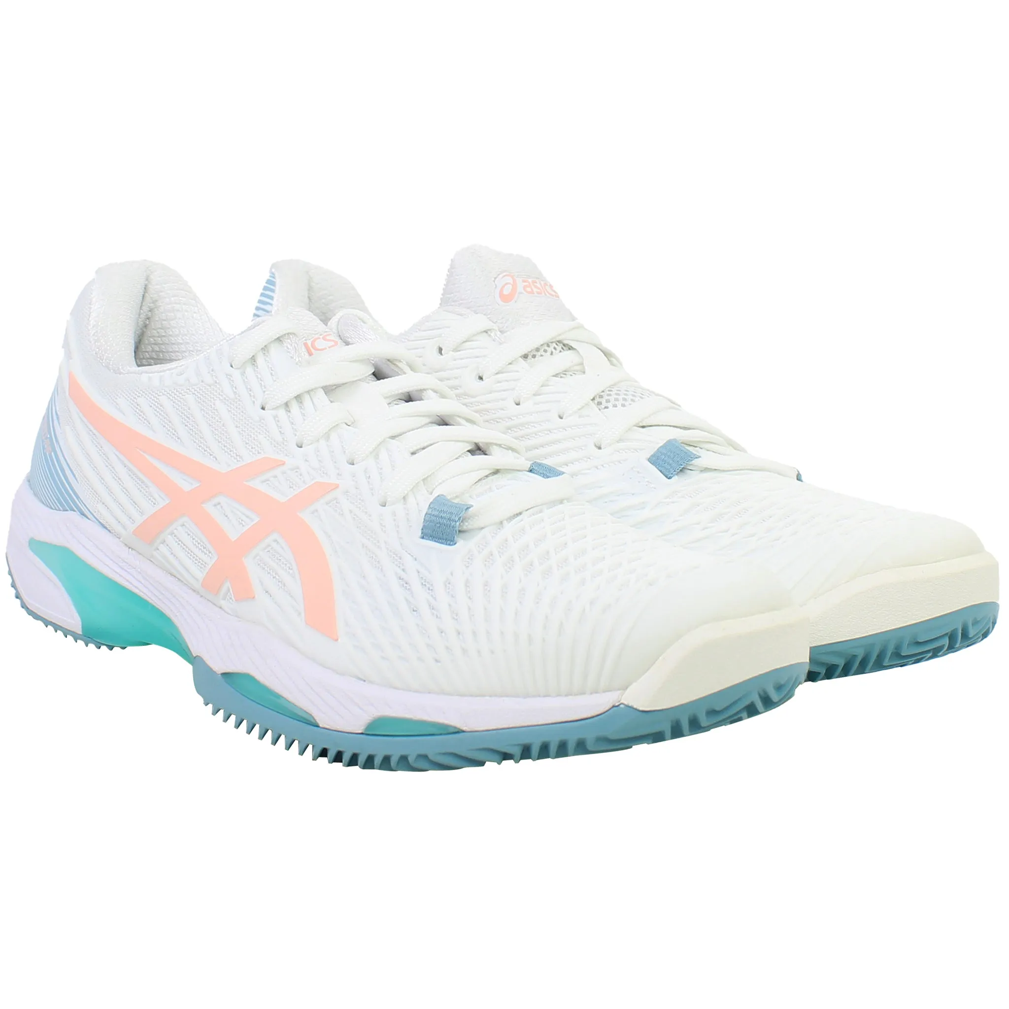 Asics Solution Speed FF 2 Clay Womens White Tennis Shoes Asics 33 M 2 Running Shoes T671n